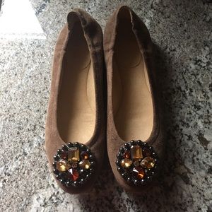Stuart Weitzman suede ballerina flats
